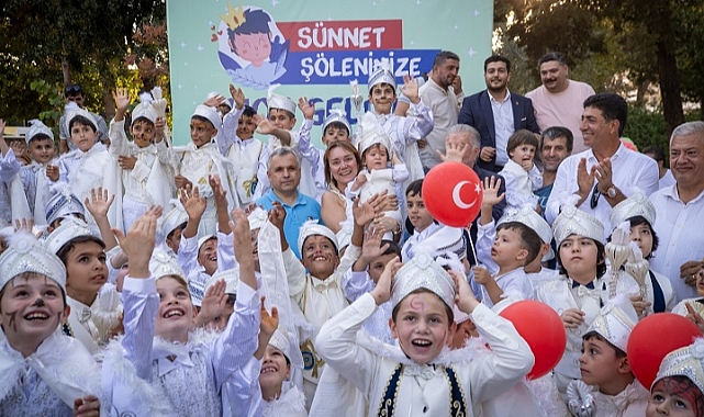 Sünnet çocukları ve aileleri doyasıya eğlendi