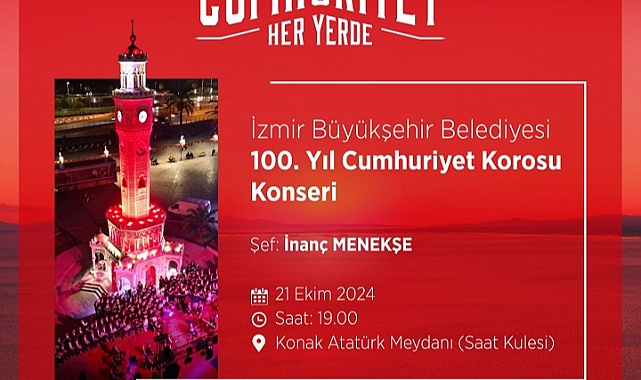Cumhuriyet Bayramı’na özel 100. Yıl Cumhuriyet Korosu konseri