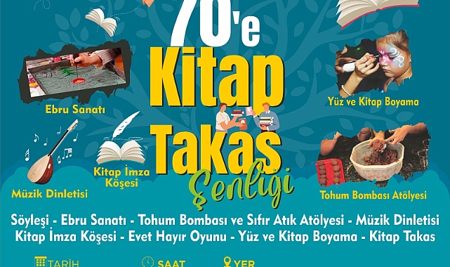 Menderes’te 7’den 70’e Kitap Takas Şenliği