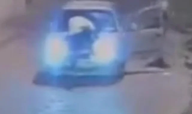 Polis memurunu 3 km kaputunda sürdü!