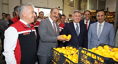 Satsuma yüklü tırlar sezonun ilk ihracatı için yola çıktı