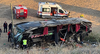 Yolcu otobüsünün devrilmesi sonucu 1 kişi öldü