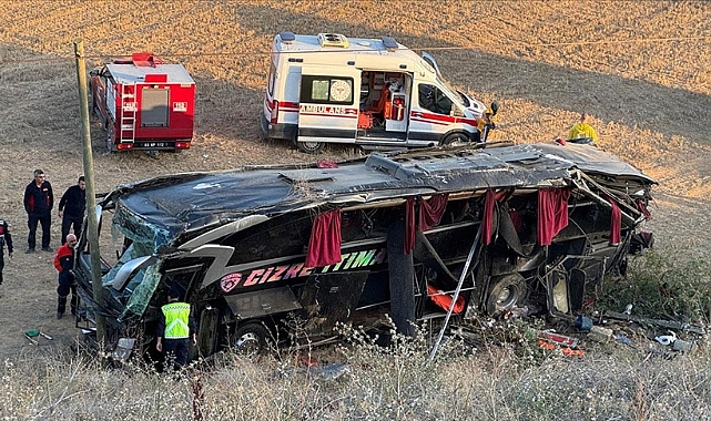 Yolcu otobüsünün devrilmesi sonucu 1 kişi öldü