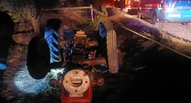 Aydın'da devrilen traktörün altında kalan sürücü öldü