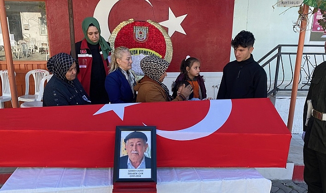 Kıbrıs Gazisi İbrahim Çam, son yolculuğuna uğurlandı