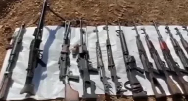 Pençe Kilit'te teröristlerin silahlarına el konuldu