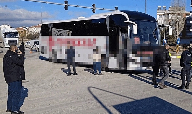 Afyonkarahisar'da yolcu otobüsünün çarptığı yaya öldü