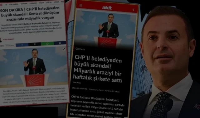 Balıkesir Büyükşehir'den 'peşkeş' iddialarına sert yanıt
