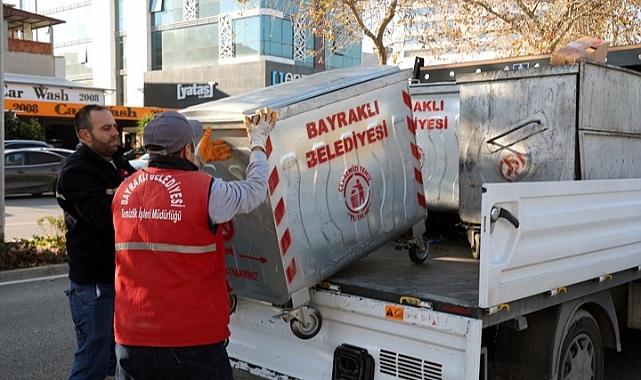 Bayraklı’da çöp konteynerleri yenileniyor