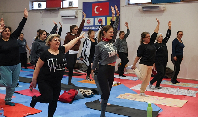 Bucalı kadınlar güne zinde başlıyor