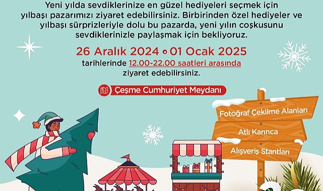 Çeşme’de Yeni Yıl Coşkusu: Yılbaşı Panayırı Başlıyor