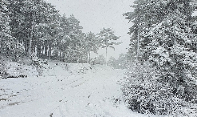 Demirci'nin yüksek kesimlerinde kar etkili oluyor