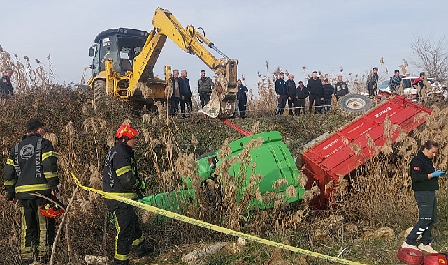 Denizli'de devrilen traktörün sürücüsü hayatını kaybetti
