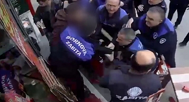 İzmir'de Esnaf-Zabıta Kavgası Kamerada