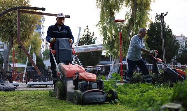 Bayraklı'da parklara kapsamlı bakım