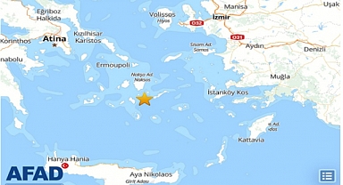 Ege Denizi'nde 4.8 büyüklüğünde deprem