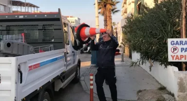 İzmir Güzelbahçe'de zabıta ekipleri işgale geçit vermiyor