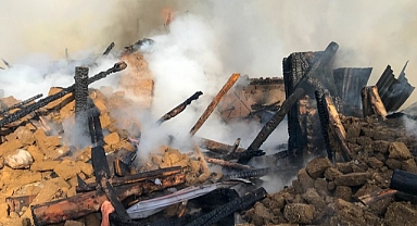 Uşak'ta çıkan yangında 6 ev hasar gördü