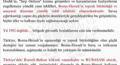 Bosna Hersek'e Rubasam'dan Destek