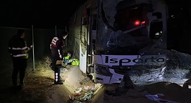 Otobüsün şarampole düştüğü kazada 1 kişi öldü