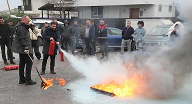 Urla’da otellere yangın eğitimi verildi