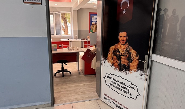 İzmir’de Şehit Adını Taşıyan Okula Modern Laboratuvar
