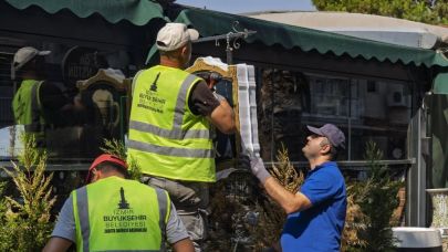 Güzelyalı’da Yeşil Alan İşgalleri Kaldırıldı