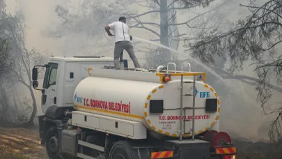 Bornova Gökdere'de yangına karşı seferberlik!