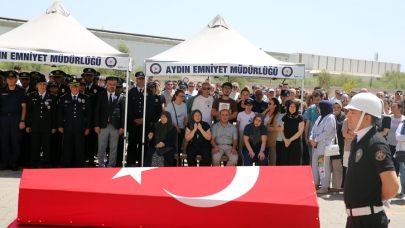 Aydın’da vefat eden polis memuru için tören düzenlendi