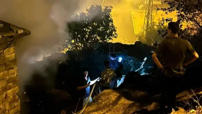 Aydın’da düğün davetlileri yangına koştu