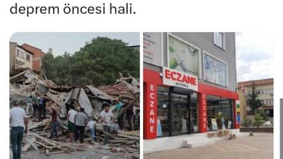 Balıkesir Sındırgı’da Deprem Öncesi ve Sonrası: Yıkılan Bina Gözler Önünde