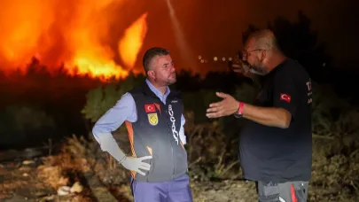 Buca’da Gece Boyunca Alevlerle Mücadele