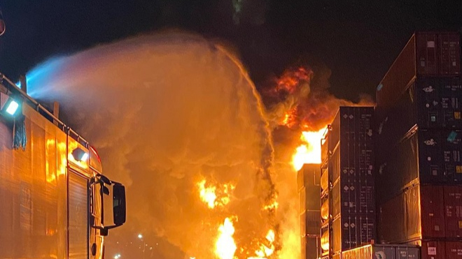 Aliağa Nemport’ta yangın faciası önlendi