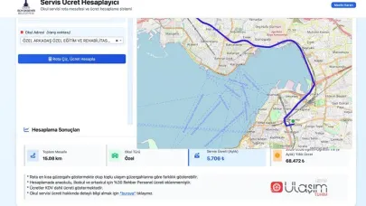 Servis Ücretleri Web Sitesinden Hesaplanacak
