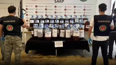 Sarp ve Gürbulak’ta 757 kg likit metamfetamin ele geçirildi