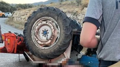 Karaburun’da traktör devrildi: 1 ölü
