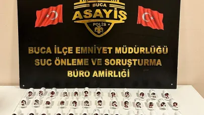 Buca’da evde 2 bin 246 sentetik ecza ele geçirildi