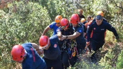 Balçova Terapi Ormanları’nda zorlu kurtarma operasyonu