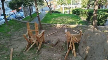 Konak’taki Yenilenen Parka Vandal Saldırısı