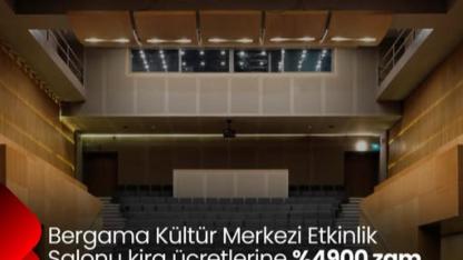 Bergama Kültür Merkezi kira bedelini 50 kat artırdı