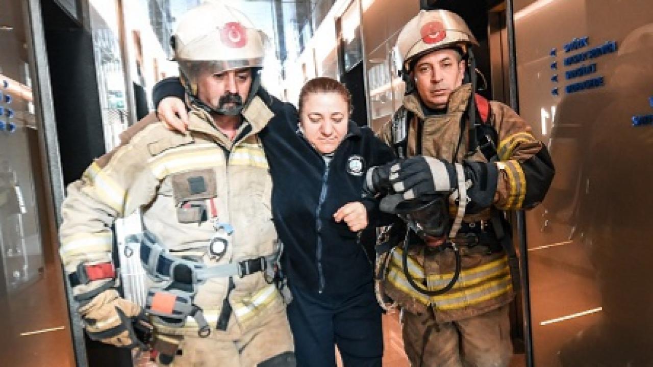 47 katlı binada gerçeği aratmayan tatbikat