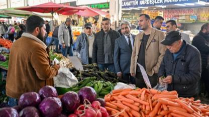 Başkan Eşki’den Pazaryerinde Denetim ve Esnaf Ziyareti