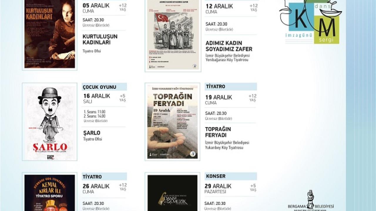 Bergama’da Aralık ayı sanatla dolacak