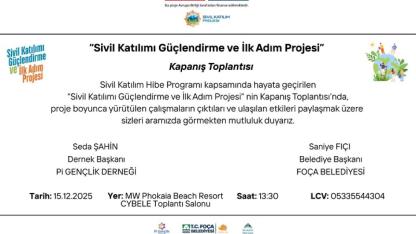 Foça’da Sivil Katılım Projesi Sona Eriyor