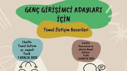 Genç Girişimci Adayları İçin Temel İletişim Becerileri” eğitim programının ilk etabı gerçekleştirildi