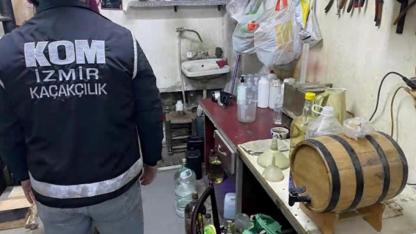 İzmir’de sahte ve kaçak içkiye büyük darbe