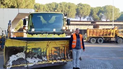 Ödemiş’te kar ve buzlanmaya karşı tam teyakkuz