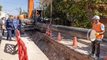 Sarnıç’ta içme suyu yatırımı hızla ilerliyor