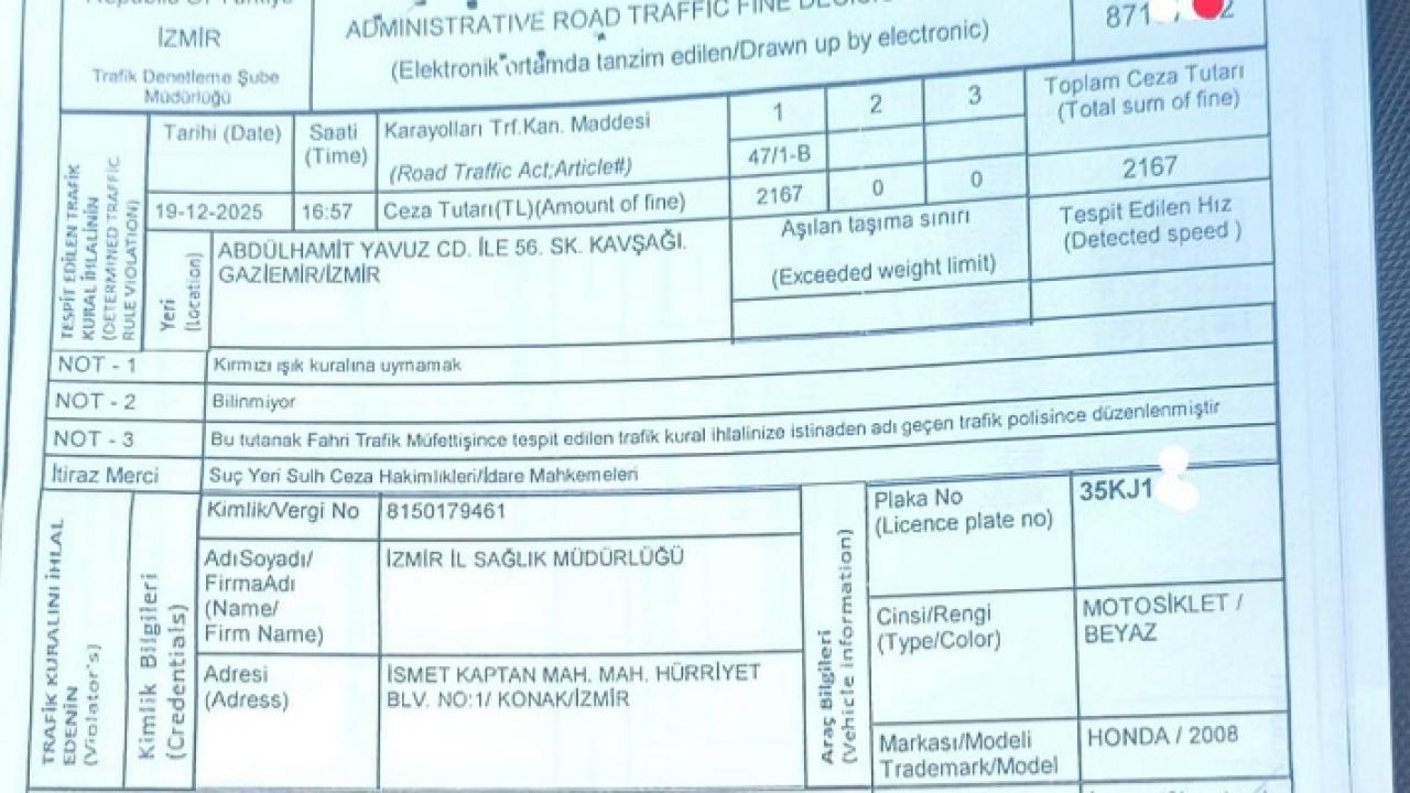 Ambulansa Hız Cezası Tepkisi