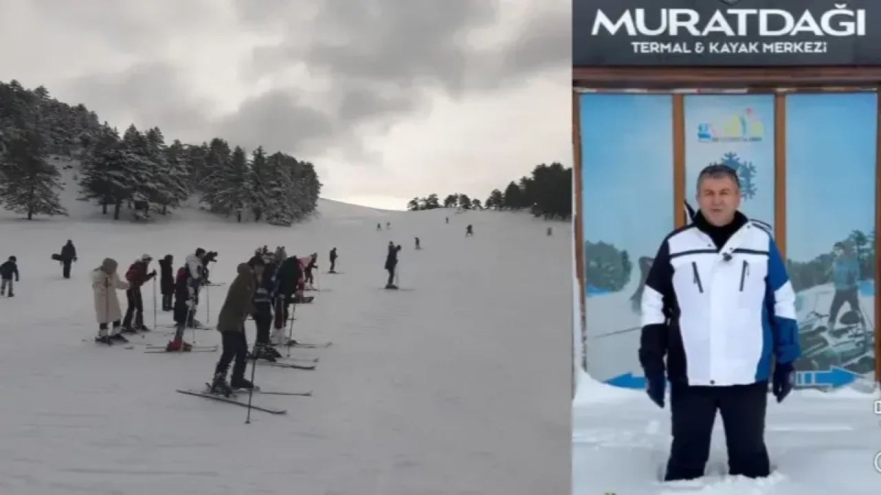 Gediz’de Murat Dağı’nda Kızak ve Kayak Şöleni